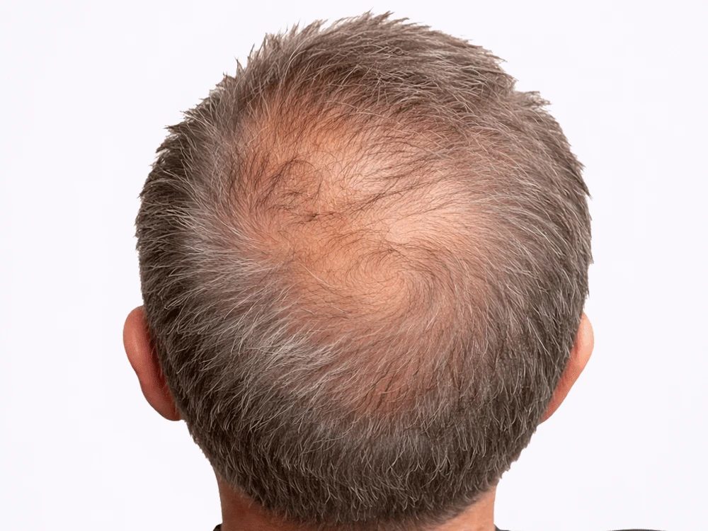 Tatuaje capilar coronilla, antes