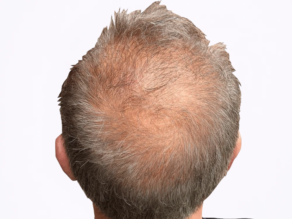 Tatuaje capilar coronilla, antes