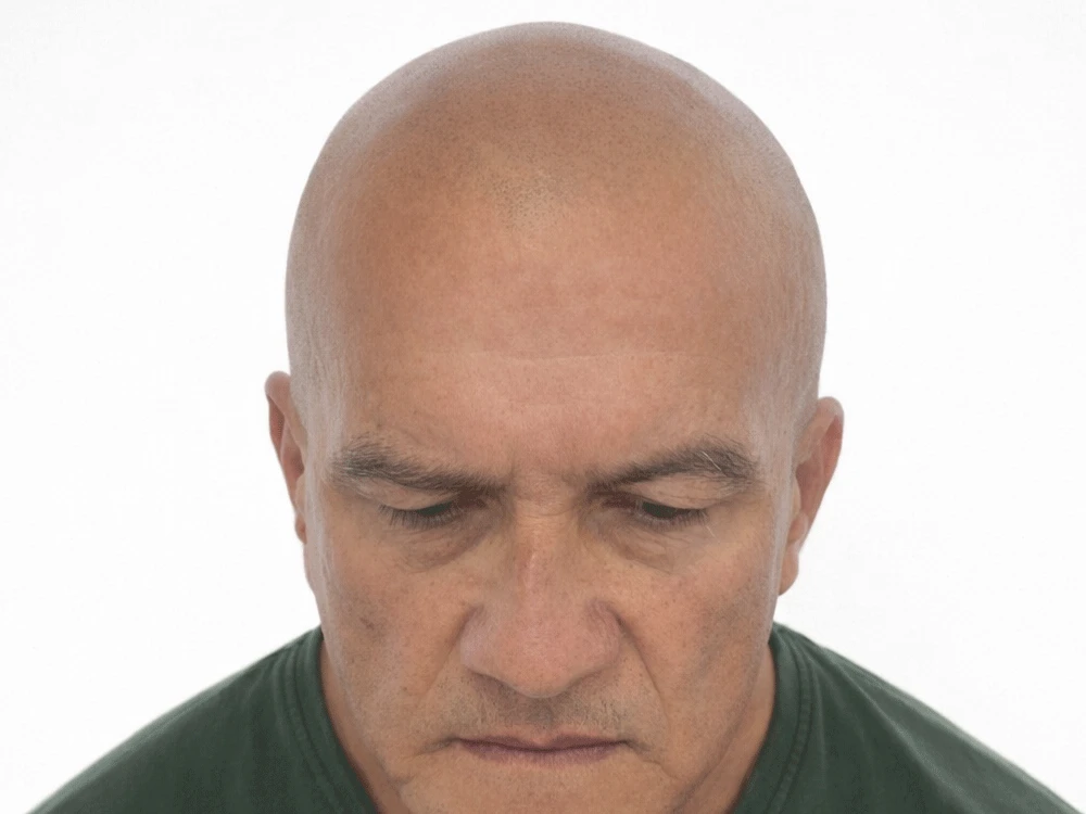 Tatuaje capilar efecto rapado, antes