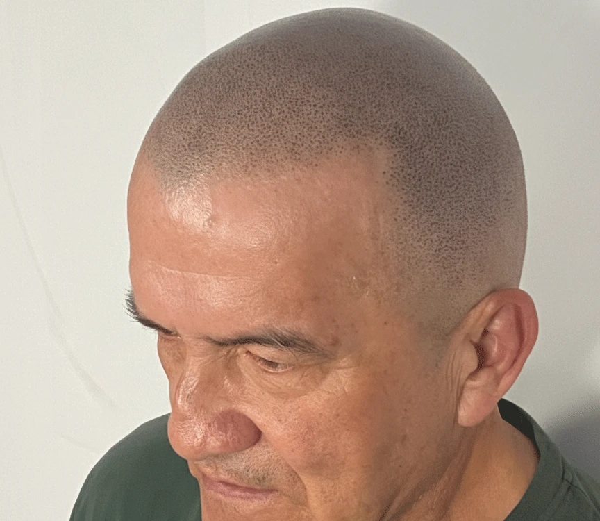 Tatuaje capilar efecto rapado, después